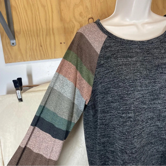 Egs Striped Multi Color Sleeve Tunic Top Shirt women’s large - Picture 4 of 8